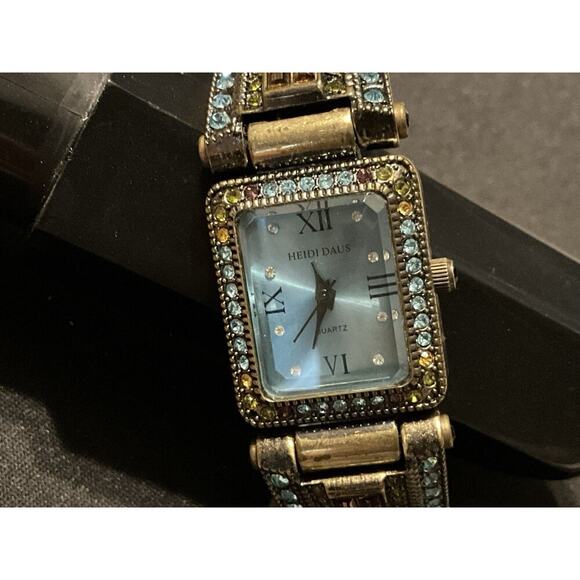Heidi Daus Battery Replacement – Total Watch Repair Heidi Daus Rhinestone Hinged Band Watch, Needs Battery
